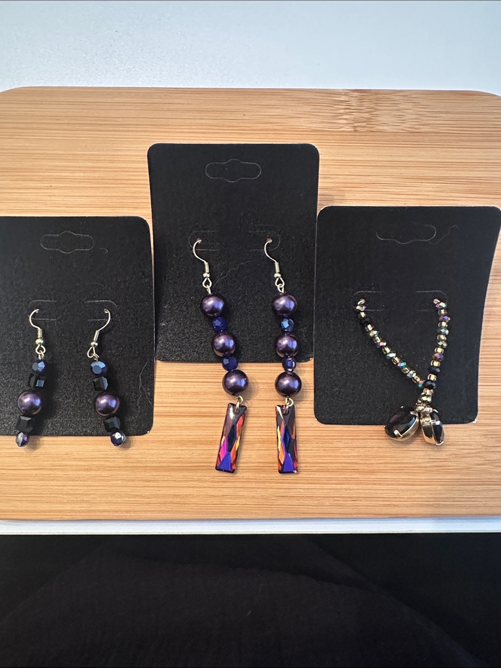 Twilight Glam Handmade Earring Bundle – 3 Pairs